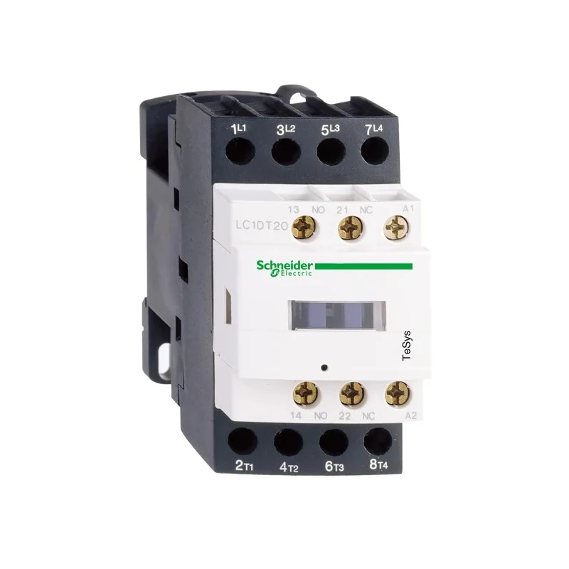 Schneider Electric Contactor, LC1D258FD, 110V AC Coil, 4-Pole, 40A, 110V DC Control, 2 NO/2 NC, 690V AC