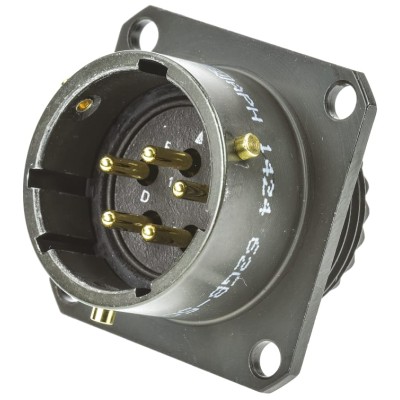 Amphenol Limited MIL Spec Circular Connector Brass Straight 5 Way Flange Female with Male Contacts Shell 62GB-50T14-05PN