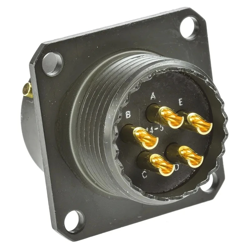 Amphenol Limited MIL Spec Circular Connector Brass Straight 5 Way Flange Female with Male Contacts Shell 62GB-50T14-05PN