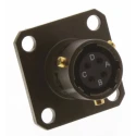 Amphenol Limited Brass Straight 4 Way Flange MIL Spec Circular Connector Female, Female Contacts, Shell Size 62GB-50T08-04SN