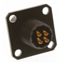 Amphenol Limited Brass Straight 4 Way Flange MIL Spec Circular Connector Female, Female Contacts, Shell Size 62GB-50T08-04SN