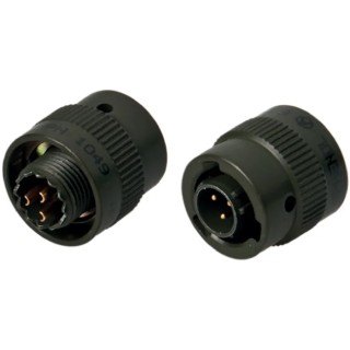 Amphenol Limited Brass Straight 4 Way Cable MIL Spec Circular Connector Male Contacts Shell Size 14 62GB-56T14-04PN