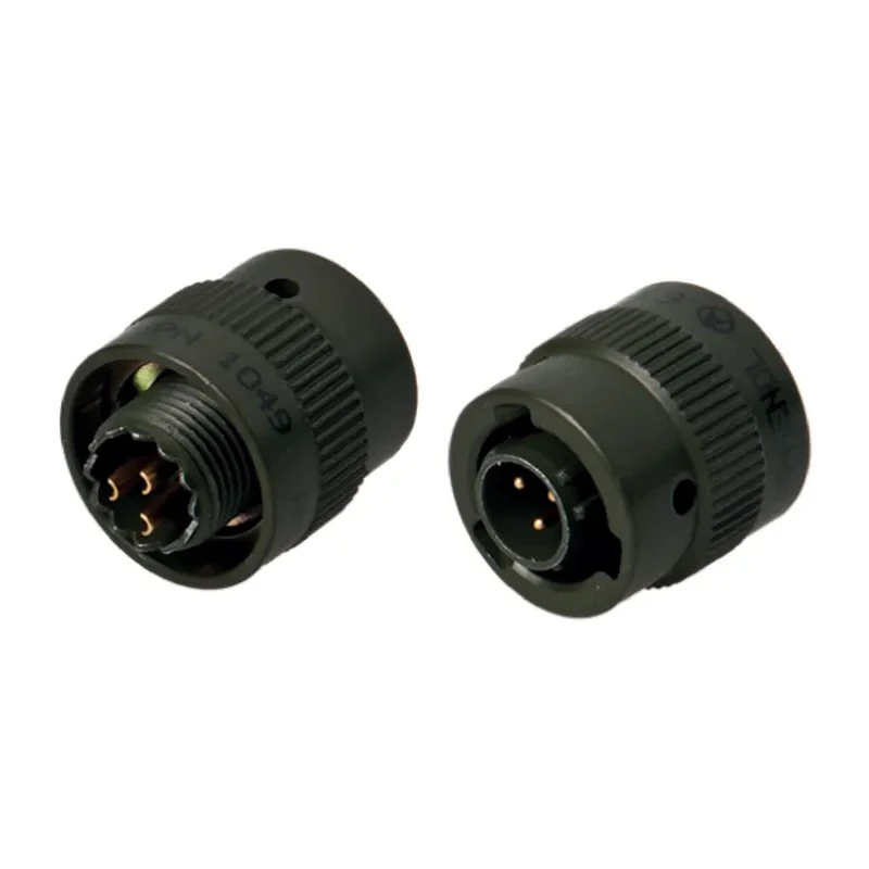 Amphenol Limited Brass Straight 4 Way Cable MIL Spec Circular Connector Male Contacts Shell Size 14 62GB-56T14-04PN