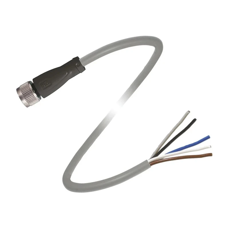 Pepperl + Fuchs Sensor Actuator Cable Female 5 Way Straight to Unterminated 5 m V15-G-5M-PUR