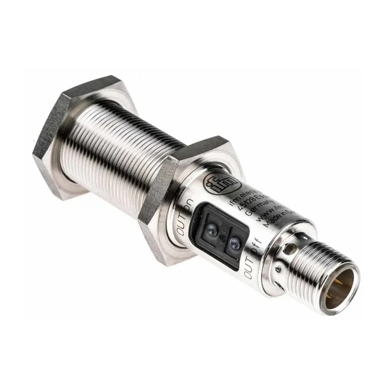 ifm electronic Retroreflective Photoelectric Sensor Barrel Style 30 mm to 5 m Detection Range PNP Output IP67 OGP500