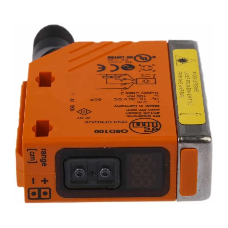 ifm electronic Distance Sensor Block Sensor 30 mm to 2 m Detection Range PNP Output IP65 IP67 O5D100