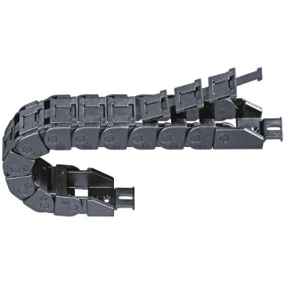 Igus Cable Trunking e-chain Black Width 18.2mm x Depth 19.3mm Length 1m Minimum Bend Radius 48mm Igumid G 09.10.048.0