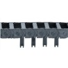 Igus Cable Trunking Black, 116 mm Width x 50 mm Depth, 1 m Length, 63 mm Min Bend Radius, Igumid GLW W116mm
