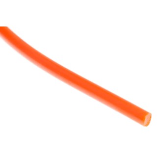 RS PRO Round Polyurethane Belt 5 mm Diameter Orange, 5 m Length, Food Safe, for 34 mm Minimum Pulley Diameter 309-8218