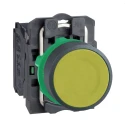 Schneider Electric Harmony XB5 Series Push Button Switch, Spring Return, Panel Mount, 22 mm Cutout, SPST Contact XB5AA51