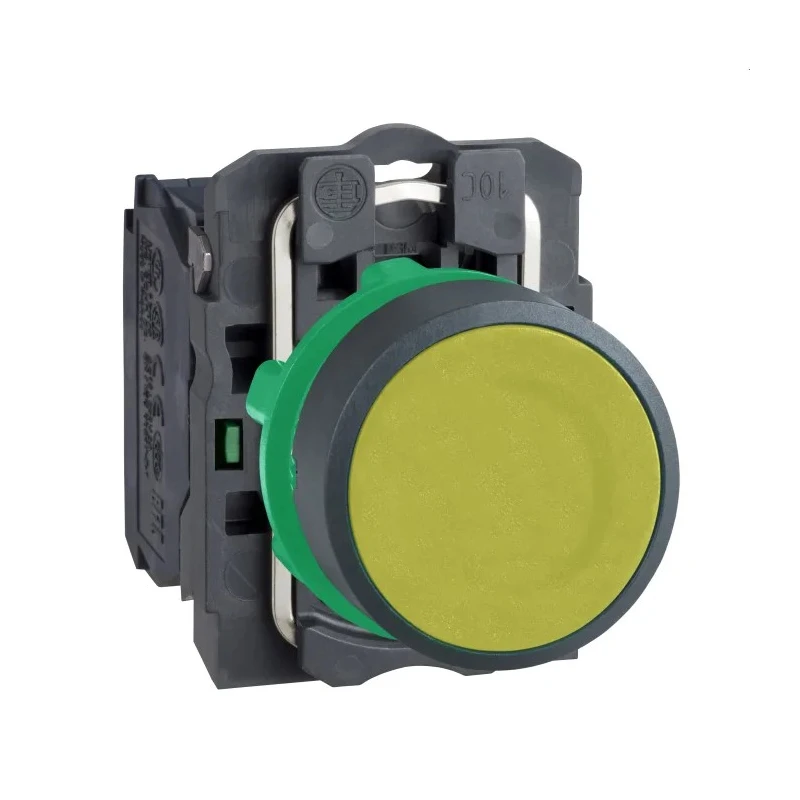 Schneider Electric Harmony XB5 Series Push Button Switch, Spring Return, Panel Mount, 22 mm Cutout, SPST Contact XB5AA51