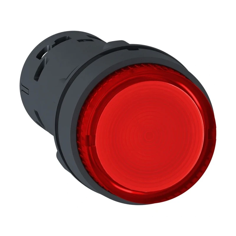 Schneider Electric Harmony XB7 Series Illuminated Push Button Switch, Red Actuator, Spring Return, Panel Mount, 22 XB7NW34B2