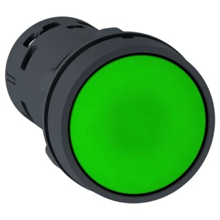 Schneider Electric Harmony XB7 Series Push Button Switch SPST Green LED Spring Return 22 mm Cutout 250 V dc XB7NA31
