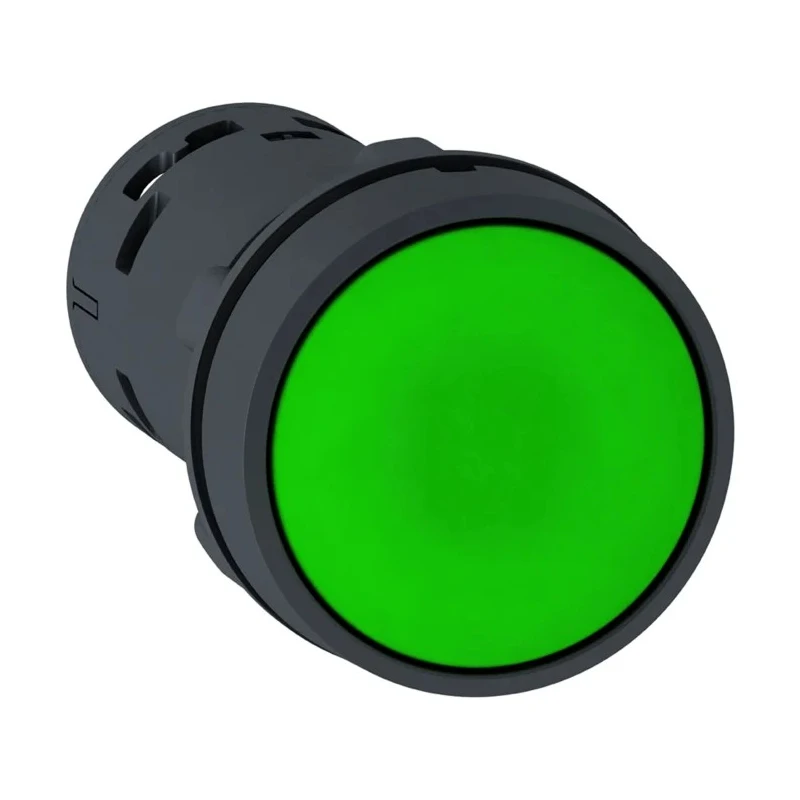 Schneider Electric Harmony XB7 Series Push Button Switch SPST Green LED Spring Return 22 mm Cutout 250 V dc XB7NA31