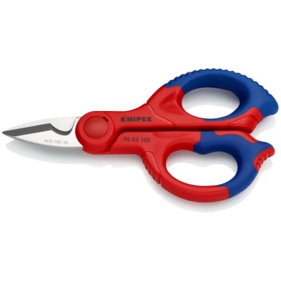 Knipex Electricians Scissors 155mm Stainless Steel Blade Bi-Material Handle 95 05 155 SB