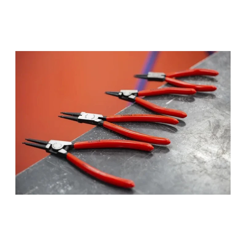 Knipex 4-Piece Circlip Plier Set, Forged Chrome Vanadium Steel, Plastic-coated Handles 00 20 03 V02
