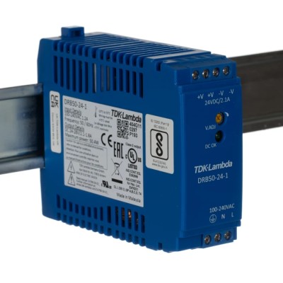 TRACOPOWER DRB Switched Mode DIN Rail Power Supply 85-264V AC Input 24-28V DC 2.1A 50W DRB-50-24-1
