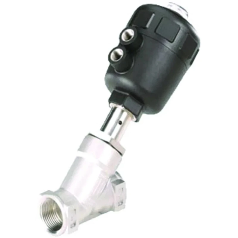 Burkert Pneumatic Actuated Angle Seat Valve 16 bar 1/2 in Stainless Steel Body 178689
