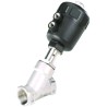 Burkert Pneumatic Actuated Angle Seat Valve 16 bar 1/2 in Stainless Steel Body 178689