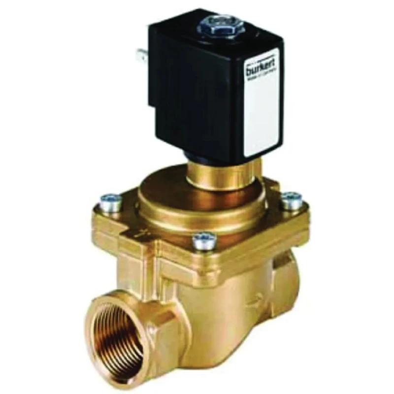 Burkert 2 Port Normally Open Brass Bodied Solenoid Valve 24V DC, 40mm Orifice, Series 6281 EV Standard 221946