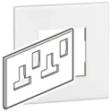 Legrand White 2 Gang Polycarbonate Light Switch Cover 5 751 00