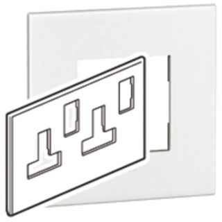 Legrand White 2 Gang Polycarbonate Light Switch Cover 5 751 00