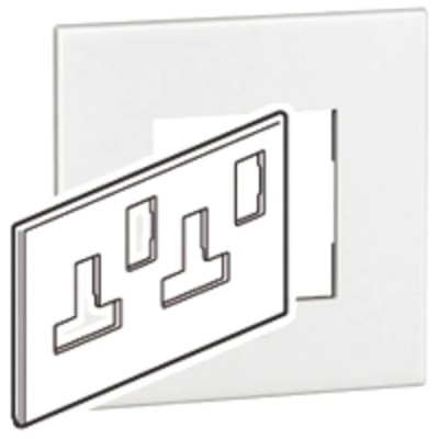 Legrand White 2 Gang Polycarbonate Light Switch Cover 5 751 00