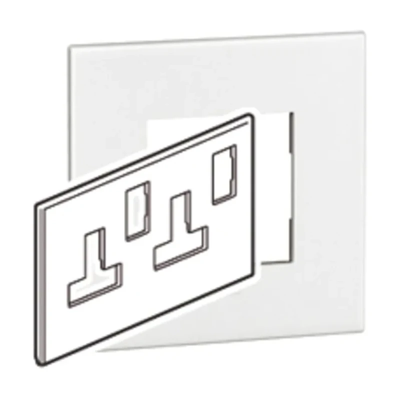 Legrand White 2 Gang Polycarbonate Light Switch Cover 5 751 00
