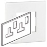 Legrand White 2 Gang Polycarbonate Light Switch Cover 5 751 00