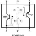 Nexperia Digital Transistor 100 mA NPN 50 V 6-Pin SOT-457 PIMH9,115