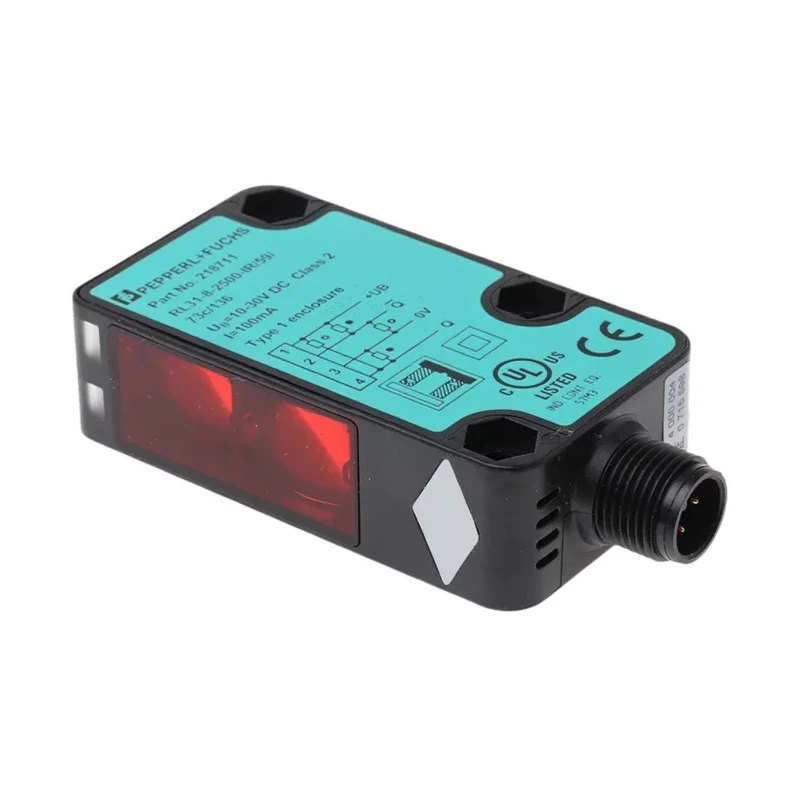 Pepperl + Fuchs Diffuse Photoelectric Sensor Block Sensor 2.5 m Push Pull IP67 RL31-8-2500-IR/59/73c/136