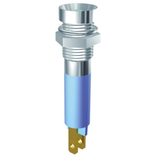 Signal Construct White Panel Mount LED Indicator 8 mm, 24-28V, 75mcd Luminous Intensity SMZD08624