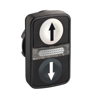 Schneider Electric Harmony XB5 Series White, Black Momentary Rectangular Push Button Head 22 mm Cutout IP67 ZB5AW7A1724