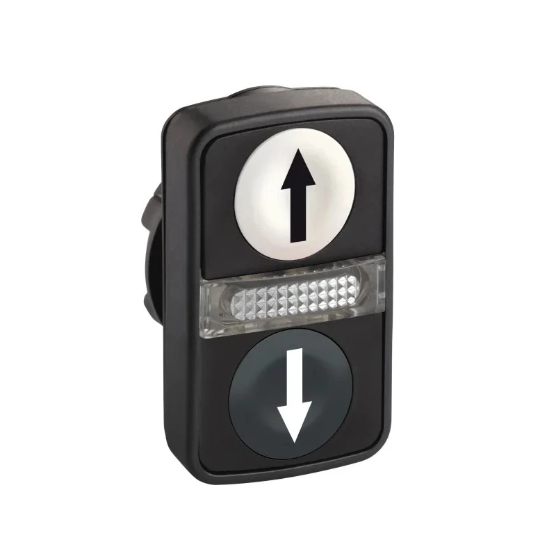 Schneider Electric Harmony XB5 Series White, Black Momentary Rectangular Push Button Head 22 mm Cutout IP67 ZB5AW7A1724