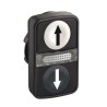 Schneider Electric Harmony XB5 Series White, Black Momentary Rectangular Push Button Head 22 mm Cutout IP67 ZB5AW7A1724