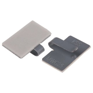RS PRO White Metal Cable Clip Self-Adhesive 25 mm Length 15 mm Width 0.5 mm Depth 817-8912