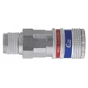 CEJN Steel, Brass Pneumatic Quick Connect Coupling 1/4 in Male R 103002152