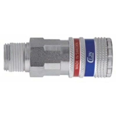 CEJN Steel, Brass Pneumatic Quick Connect Coupling 1/4 in Male R 103002152