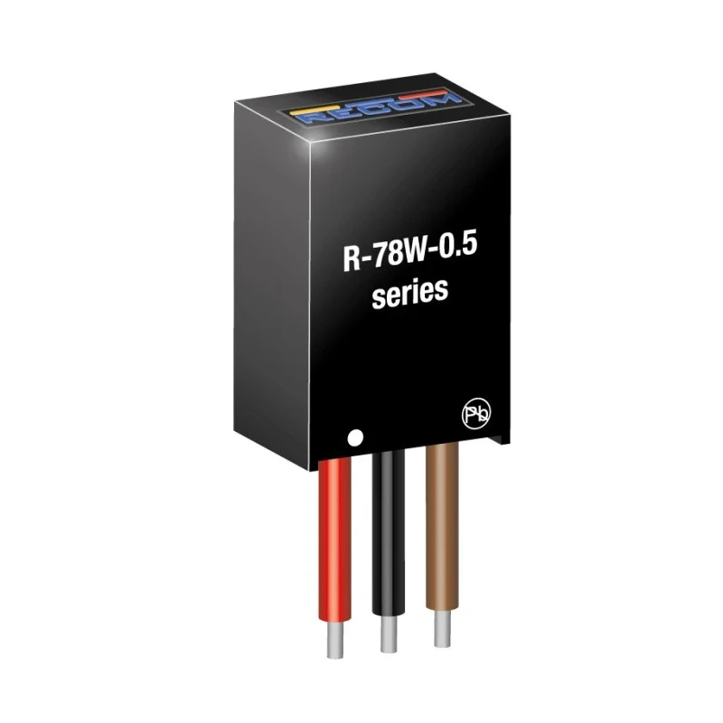 Recom Switching Regulator Through Hole 5V DC Output Voltage 500 mA Output Current 2.5W Power R-78W5.0-0.5