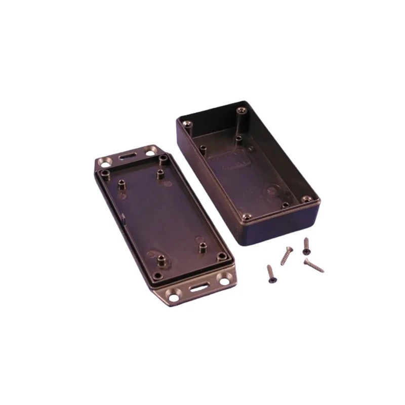 Hammond Flanged 1591 Series Black ABS Enclosure, IP54, 20 mm x 99 mm x 51 mm 1591XXASFLBK