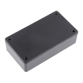 Hammond 1591 Series Black Black Lid ABS Enclosure IP54, 28.3 mm x 113.8 mm x 63.3 mm 1591XXBSBK