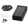 Hammond 1455 Series Black Black Lid Aluminium Enclosure IP54 25.1 mm x 80 mm x 45 mm