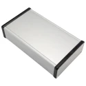 Hammond 1455 Series Silver Aluminium Enclosure with Black Lid IP54 51.5 mm x 220 mm x 125 mm 1455Q2201