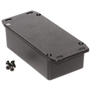 Hammond Die Cast Aluminium Enclosure with Flanged Black Lid IP54 39.8 mm x 121.2 mm x 65.5 mm 1590N1FLBK