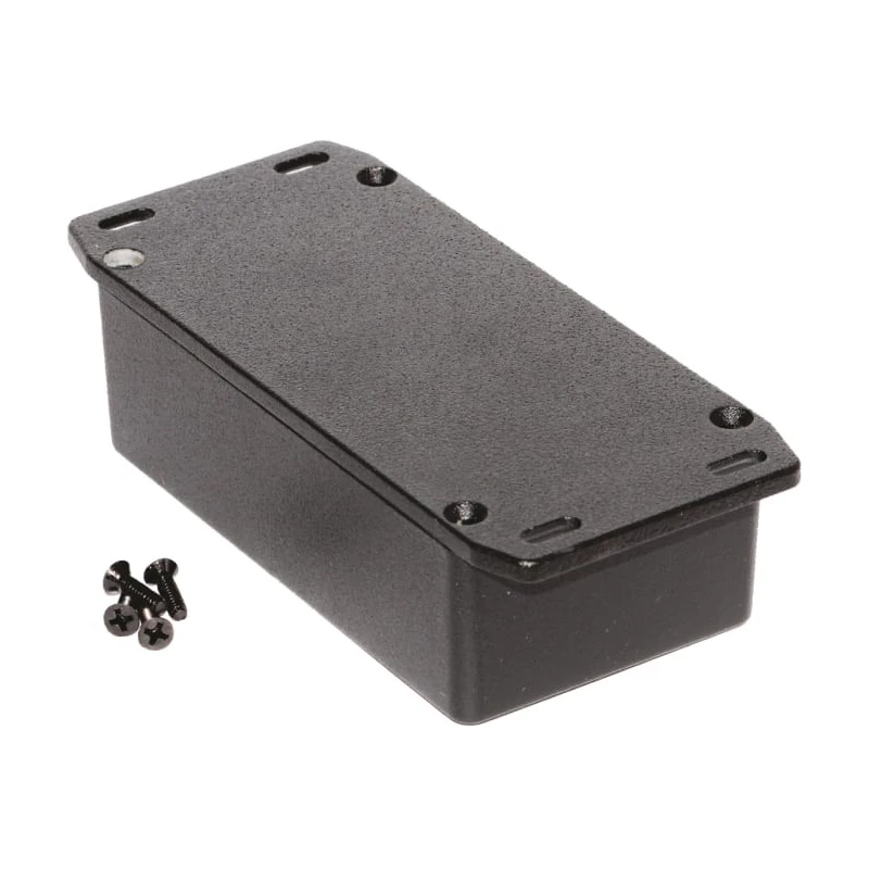 Hammond Die Cast Aluminium Enclosure with Flanged Black Lid IP54 39.8 mm x 121.2 mm x 65.5 mm 1590N1FLBK