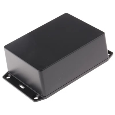 Hammond Flanged ABS Enclosure IP54 Black Lid 41 mm x 81 mm x 109 mm 1591XXSSFLBK
