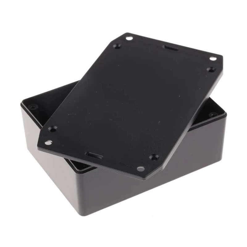 Hammond Flanged ABS Enclosure IP54 Black Lid 41 mm x 81 mm x 109 mm 1591XXSSFLBK