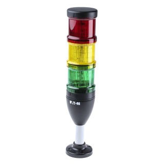 Eaton SL7 Series Red, Yellow, Green Signal Tower No Sounder Component, 3 Lights, 24V AC/DC Base 171425 SL7-100-L-RYG-24LED
