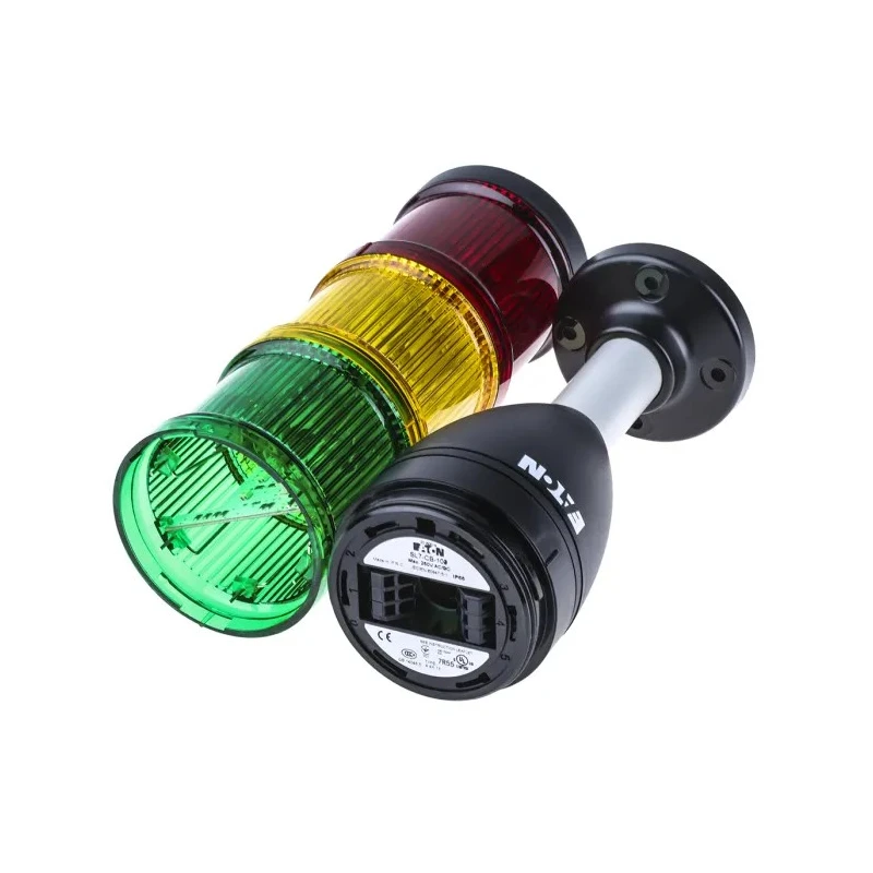 Eaton SL7 Series Red, Yellow, Green Signal Tower No Sounder Component, 3 Lights, 24V AC/DC Base 171425 SL7-100-L-RYG-24LED