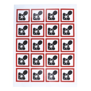Signs & Labels Red, White, Black Gloss Polymeric Vinyl Safety Label Flammable Text 40 mm x 40 mm 818-7736